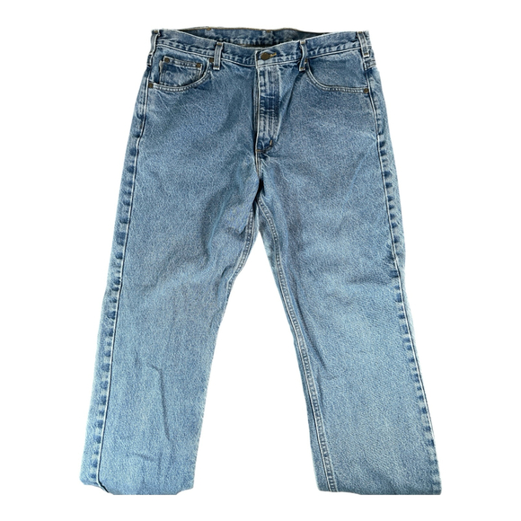 Carhartt 38x32 Blue Work Jeans Traditional Fit - Picture 3 of 8